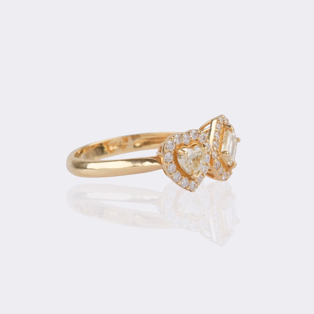 Small diamond ring Toi-et-Moi - image 2