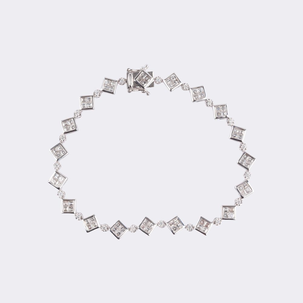 Fein-weißes Diamant Armband