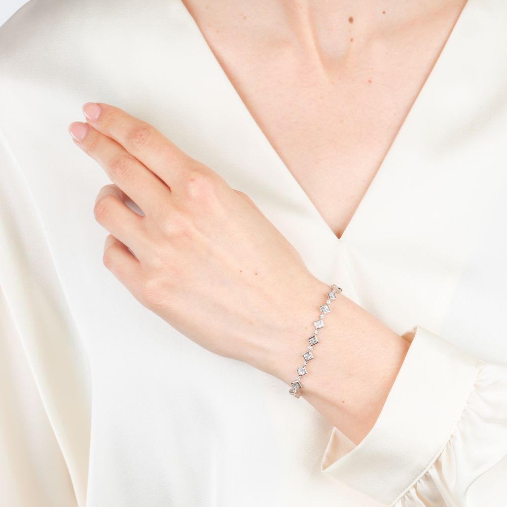 Fein-weißes Diamant Armband - Bild 3