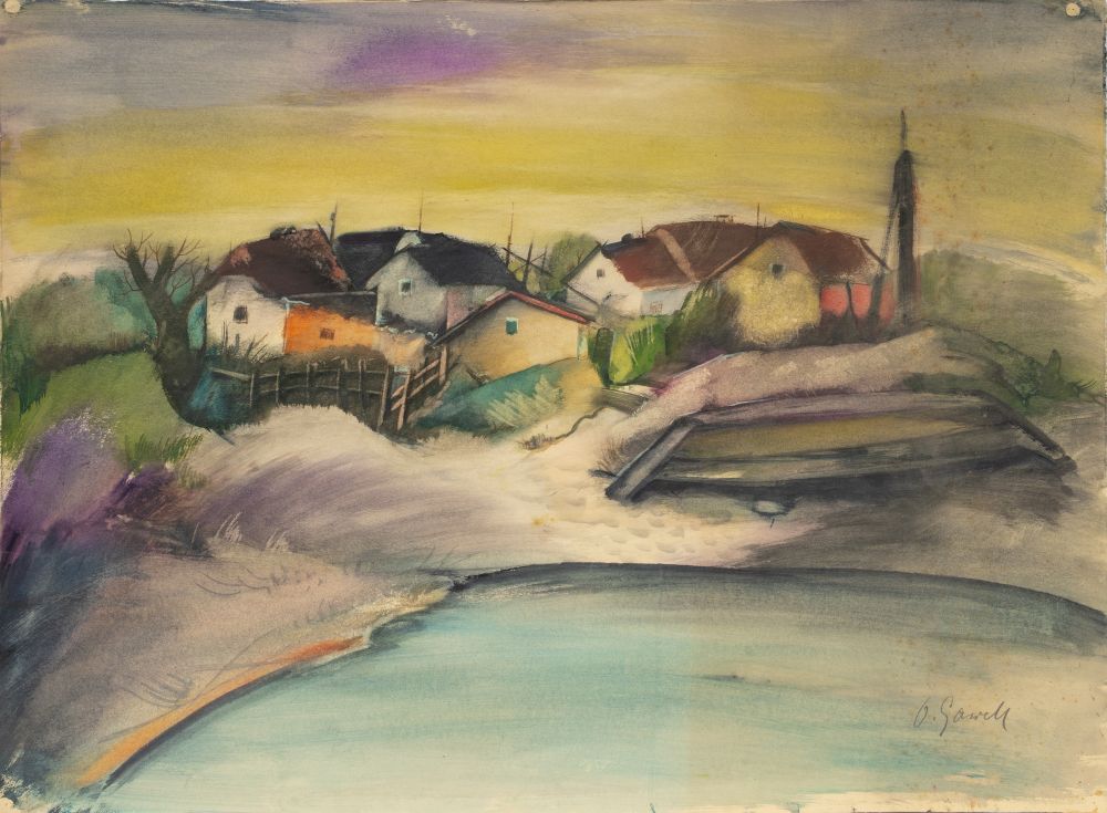 Village by a Lake