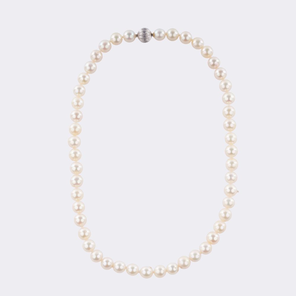 Perlen Collier mit brillantbesetztem Perlen Armband - Bild 2