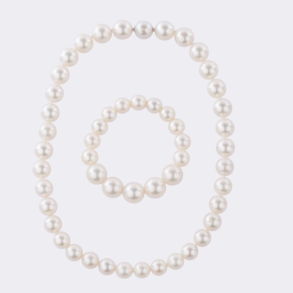 Südseeperlen Collier mit Armband