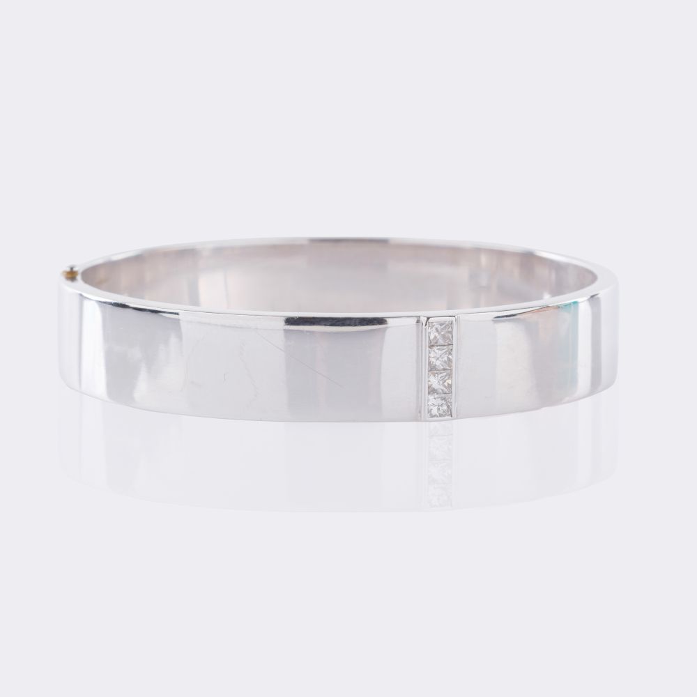 Weißgold Armreif mit Diamanten - Bild 3