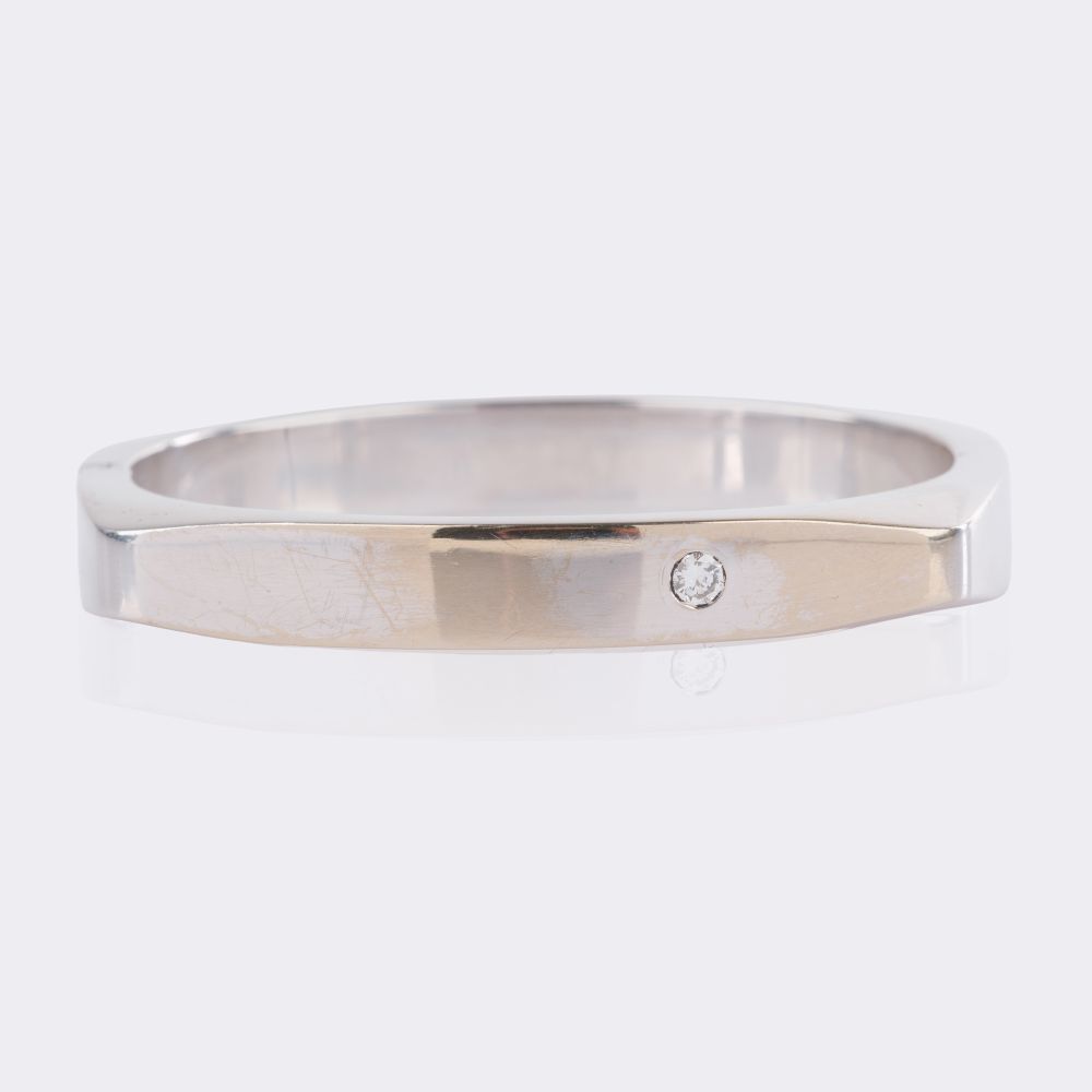 Bangle with Diamond Solitaire - image 2