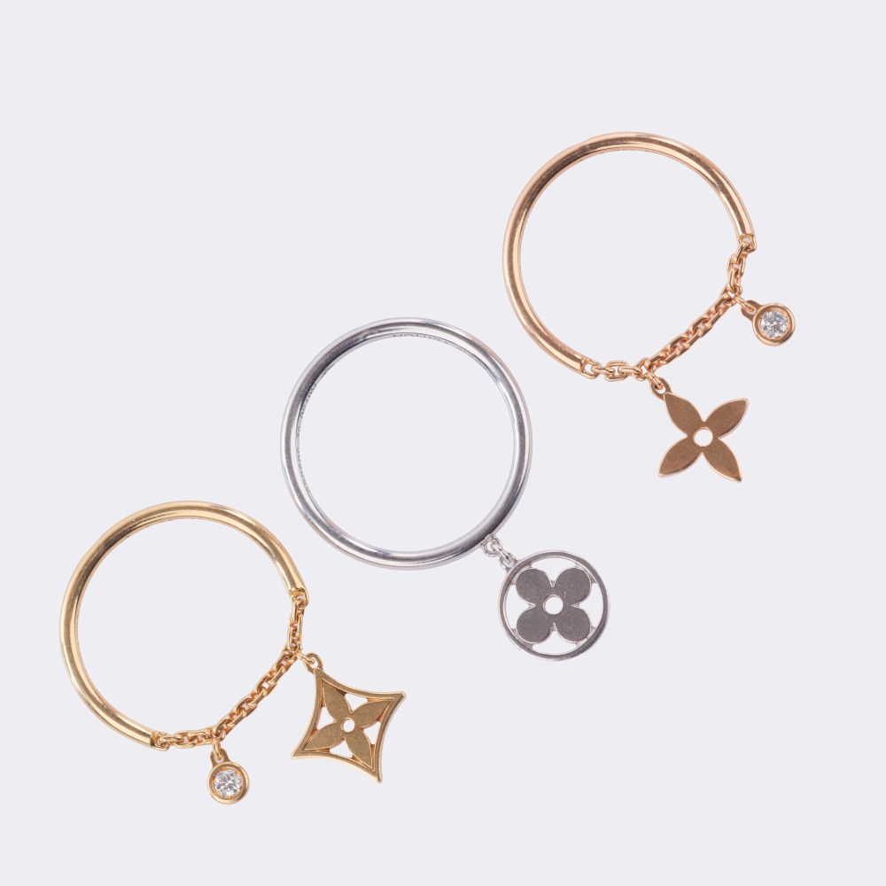 Three Rings with Diamonds 'Monogram Idylle Dangling Variations' - image 2
