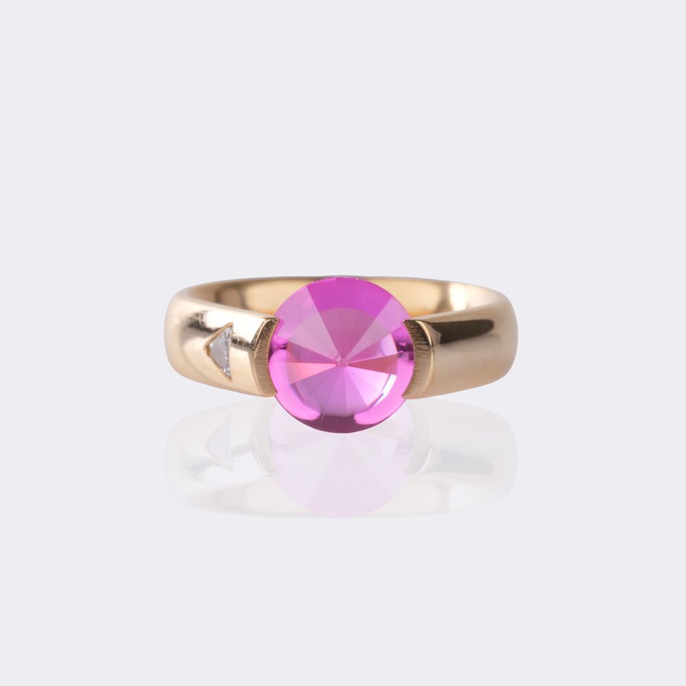 Moderner Turmalin Diamant Ring