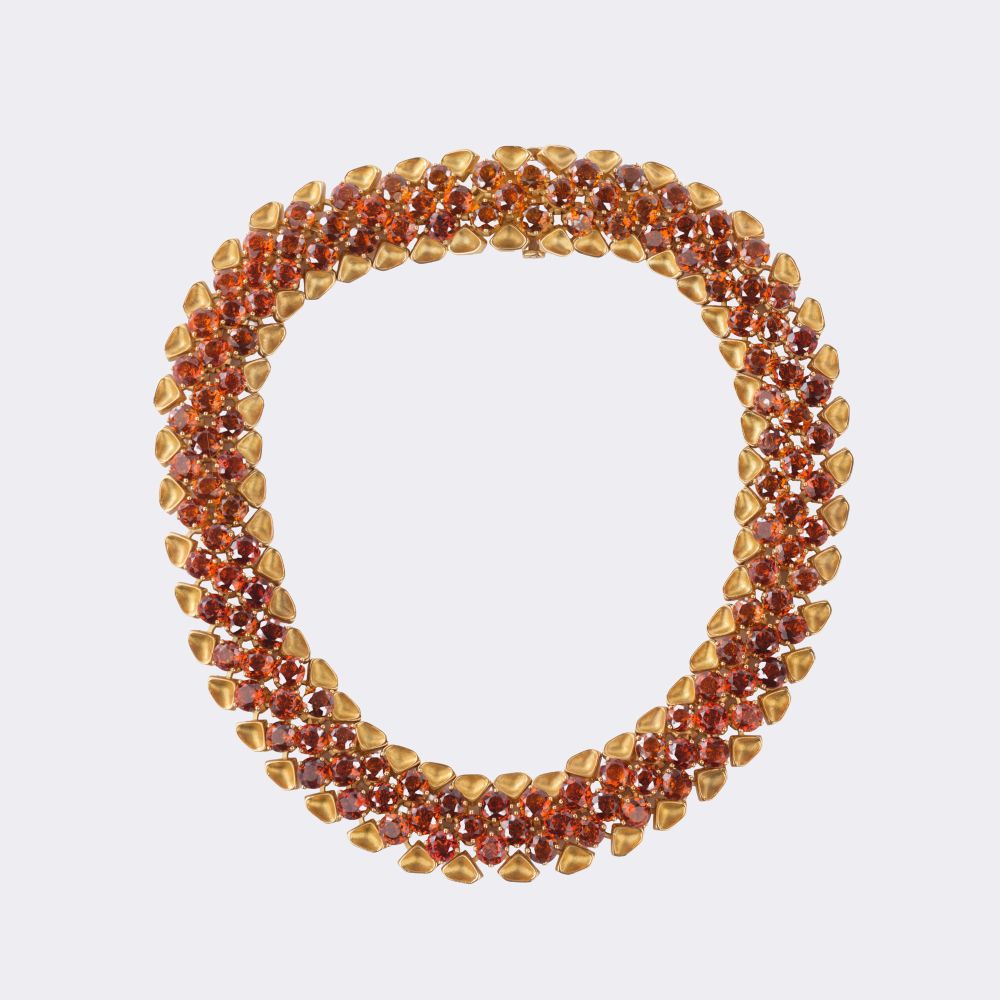 Vivid Citrin Vintage Collier
