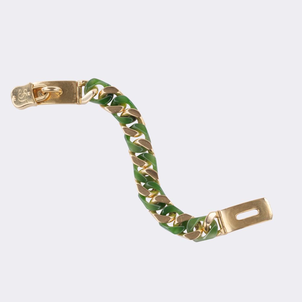 Gold Nephrite Curb Bracelet 'Understatement' - image 4