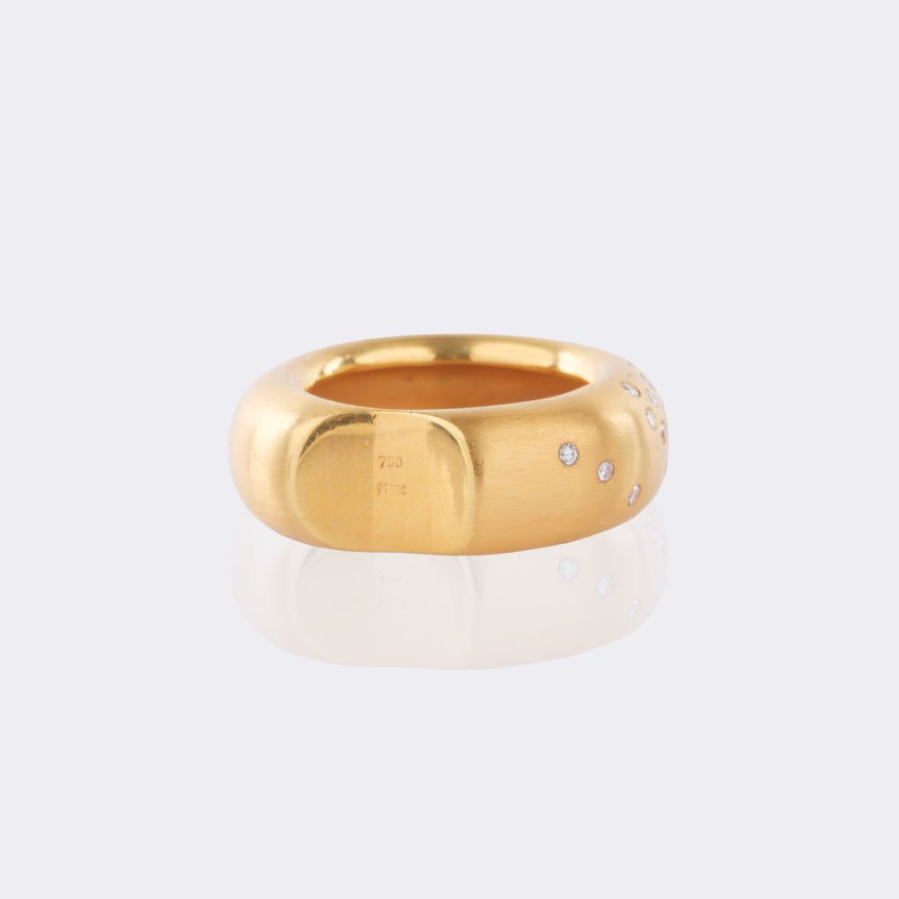Bandring mit fein-weißen und Fancy Diamanten - Bild 2