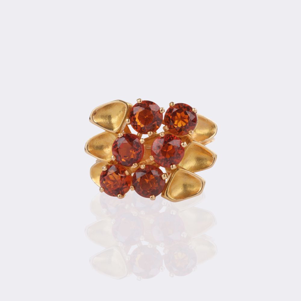 Vivid Citrine Vintage Ring