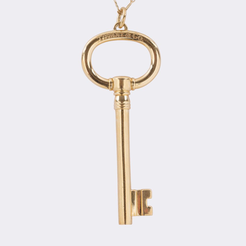 'Modern Open Round Key' Schlüssel-Anhänger an Kette - Bild 2