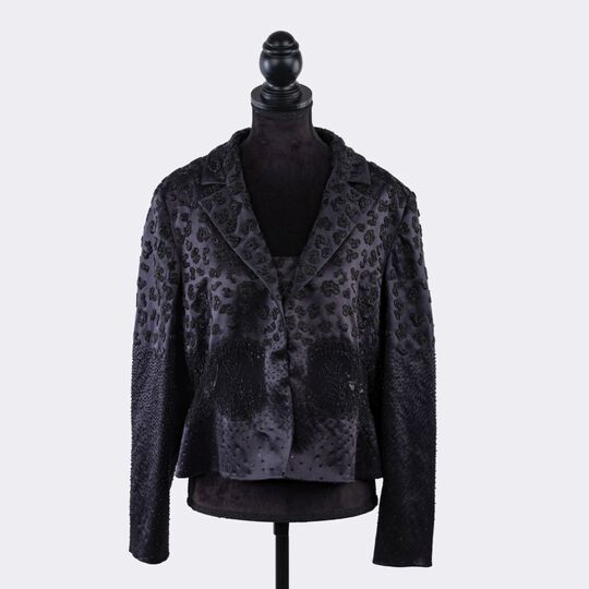 Boutique Blazer With Faux Pearls