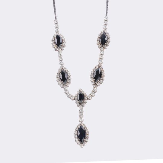 Saphir Brillant Schmuckset: Collier und Armband