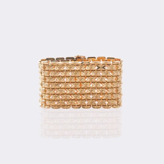 Breites Vintage Goldarmband
