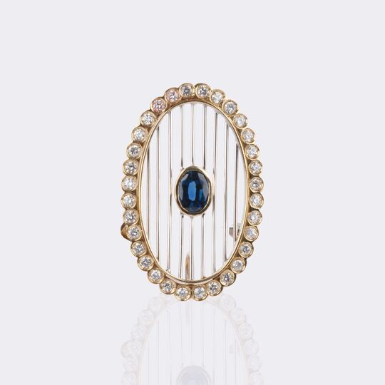 Saphir Brillant Brosche