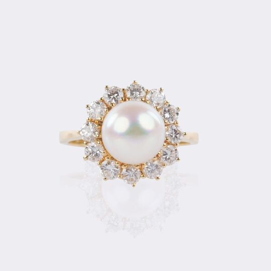 Perlen Brillant Ring