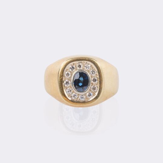 Saphir Diamant Ring
