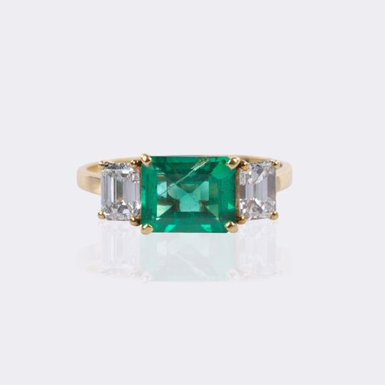 Smaragd Diamant Ring