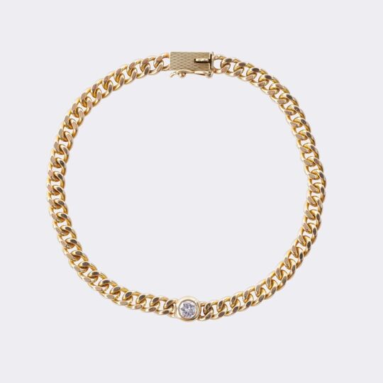 Brillant Panzerkette mit Armband
