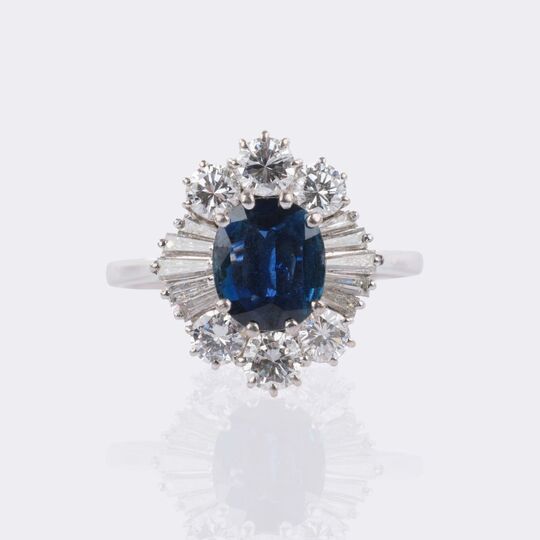 Saphir Diamant Ring