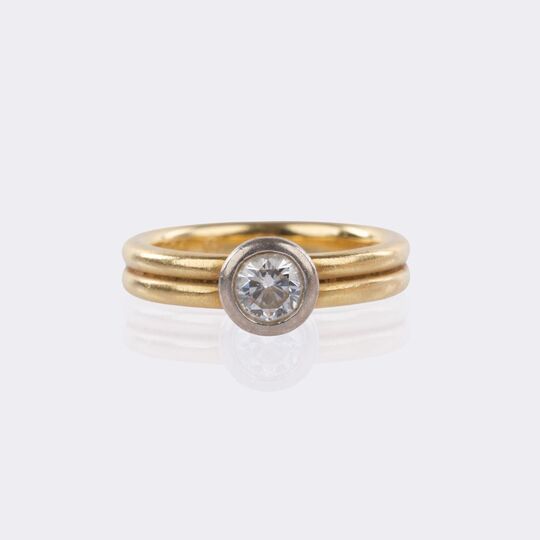 Rare White Solitaire Diamond Ring