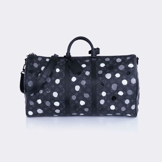 Limited Keepall 55 Bandoulière 'Monogram Eclipse' Yayoi Kusama Edition