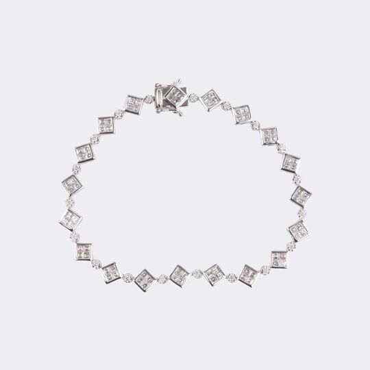 Fein-weißes Diamant Armband