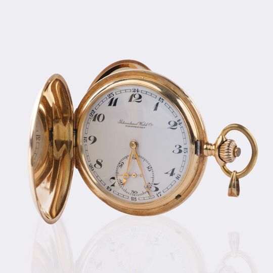 Savonette Taschenuhr mit Goldkette