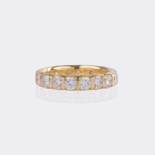 Fein-weißer Memory Brillant Ring