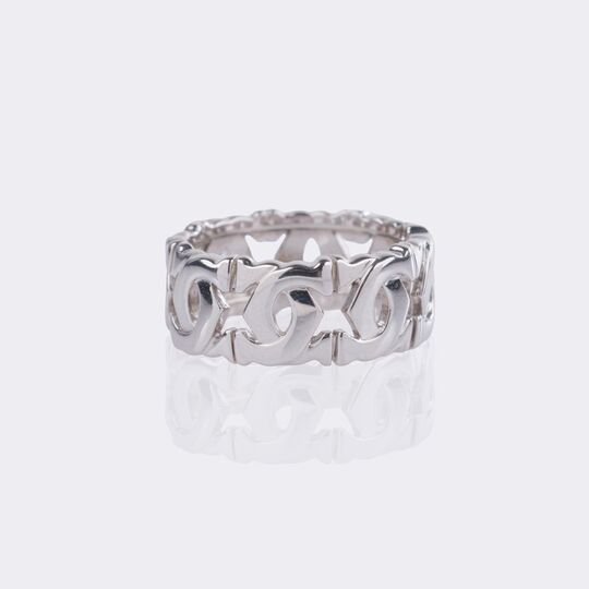 'Entrelacé' Double C Logo Ring