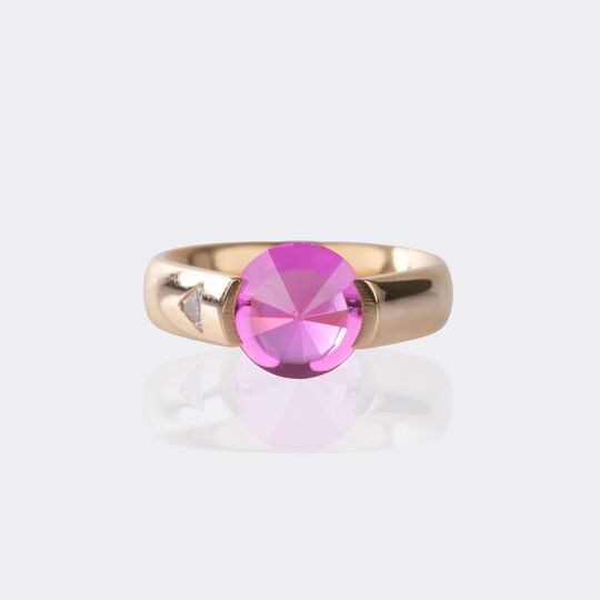 Moderner Turmalin Diamant Ring
