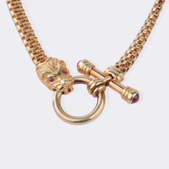 Collier mit Löwenkopf-Schließe