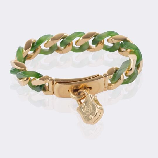 Gold Nephrite Curb Bracelet 'Understatement'