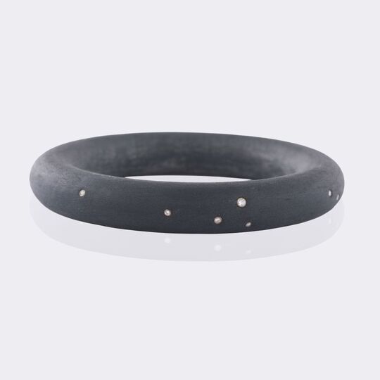 Kautschuk Armreif mit Brillanten
