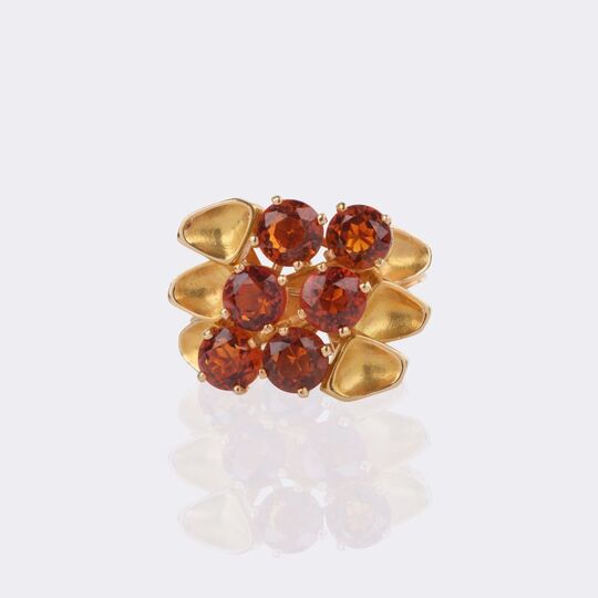 Vivid Citrine Vintage Ring