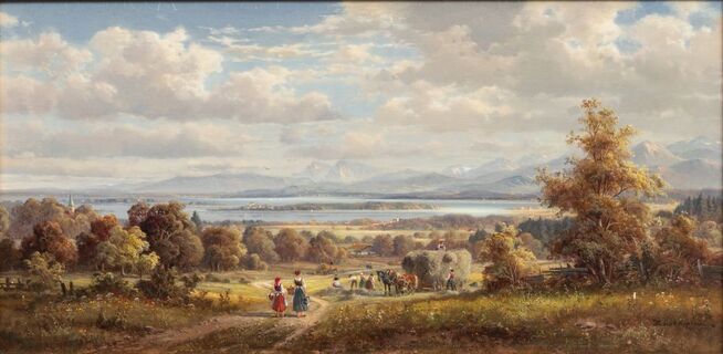 Hay Harvest at Lake Chiemsee