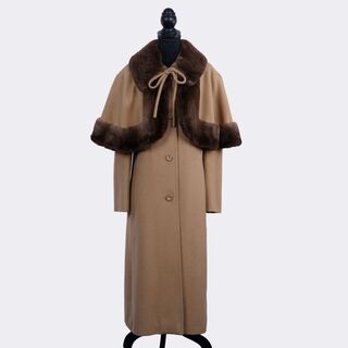 Cashmere Coat With Sheared Mink