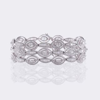 Armband mit hochkarätigem fein-weißen Diamant-Besatz
