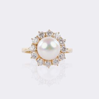Perlen Brillant Ring