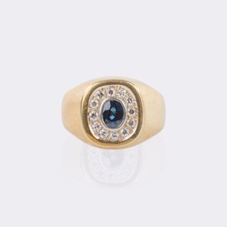 Saphir Diamant Ring