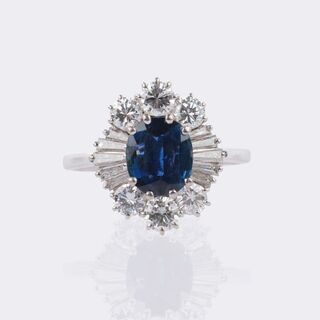 Saphir Diamant Ring