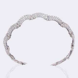 Hochkarätiges, wandelbares Art-déco Diamant Platin Diadem