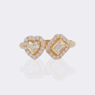Kleiner Diamant Ring Toi-et-Moi