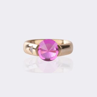 Moderner Turmalin Diamant Ring