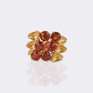 Vivid Citrine Vintage Ring