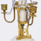 A Pair Ormolu Empire Girandols with griffin heads and crystal glass - image 4
