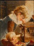 Children by the Birdcage - image 1