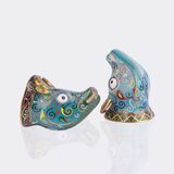 Paar ritueller Cloisonné-Gefäße - Bild 1