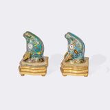 Paar ritueller Cloisonné-Gefäße - Bild 4