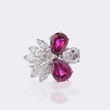 Ruby Diamond Cocktailring - image 1